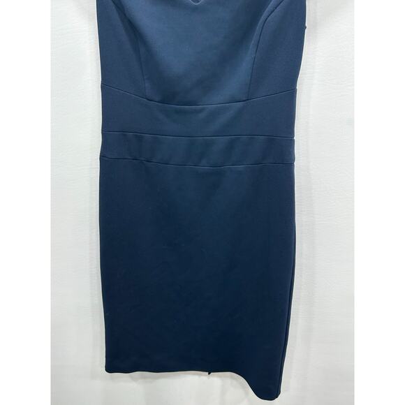 Slate and Willow Womens Sheath Dress Cap Sleeve Back Zip Career Navy Blue Size 6 - Picture 5 of 8